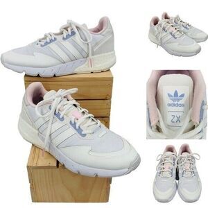 Adidas ZX 1K Boost White Athletic Shoe Sneaker Sz. 9